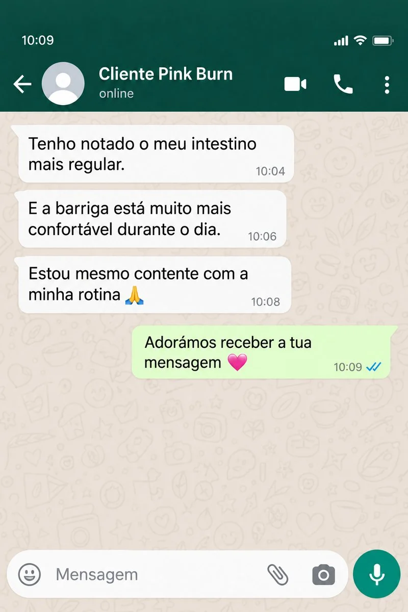 Mensagem de uma cliente
