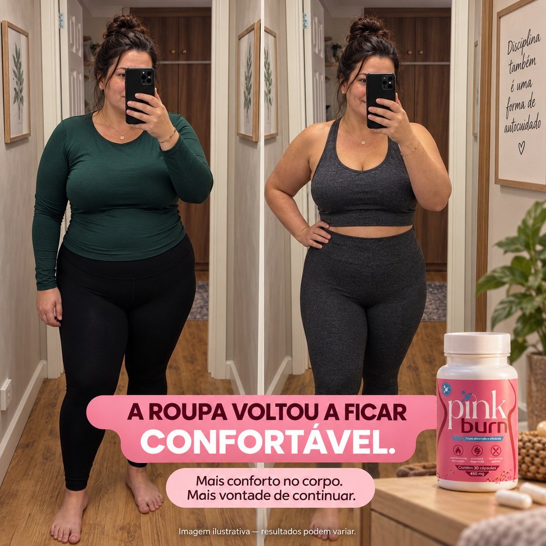 A roupa voltou a ficar confortável